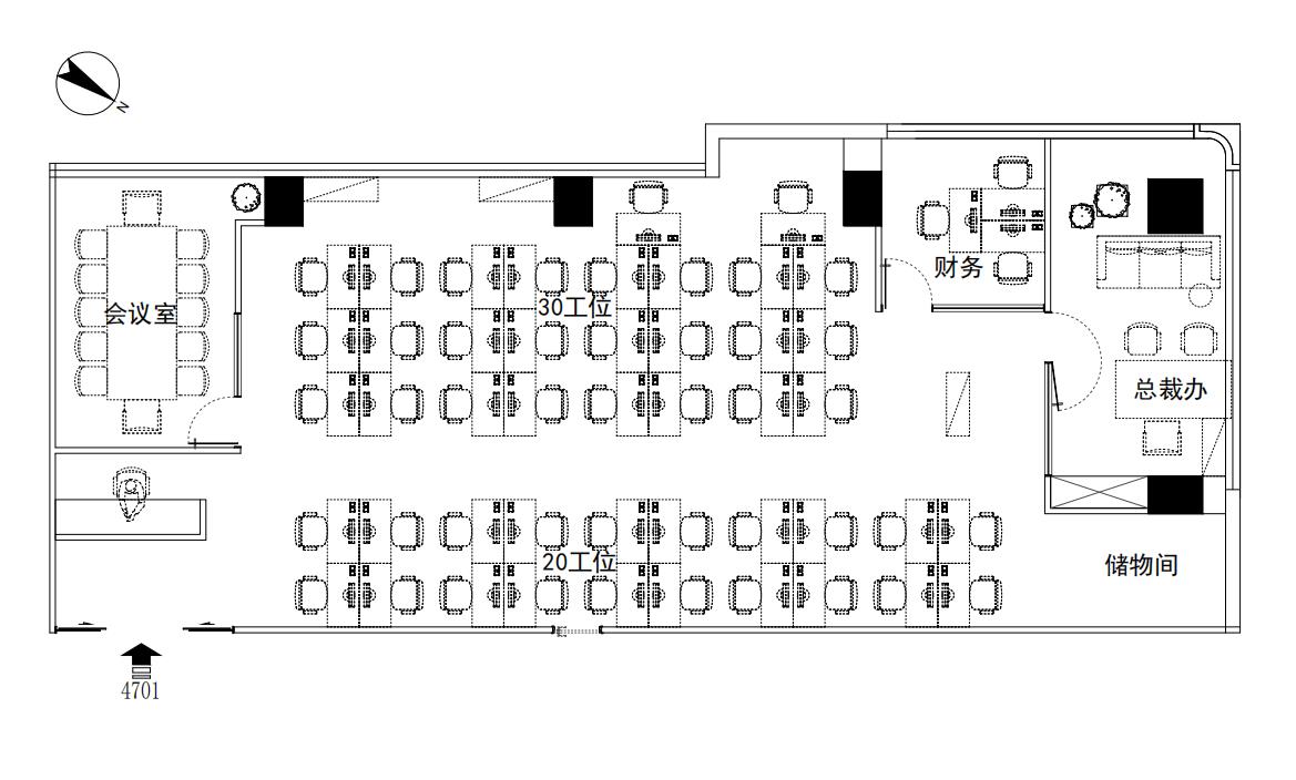 仲益大厦高区47楼397平精装修办公室招租